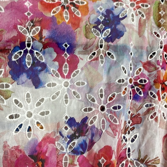 Johnny Was | Summer Days Eyelet Dress Braided Tie Waist Size Small - Picture 8 of 8